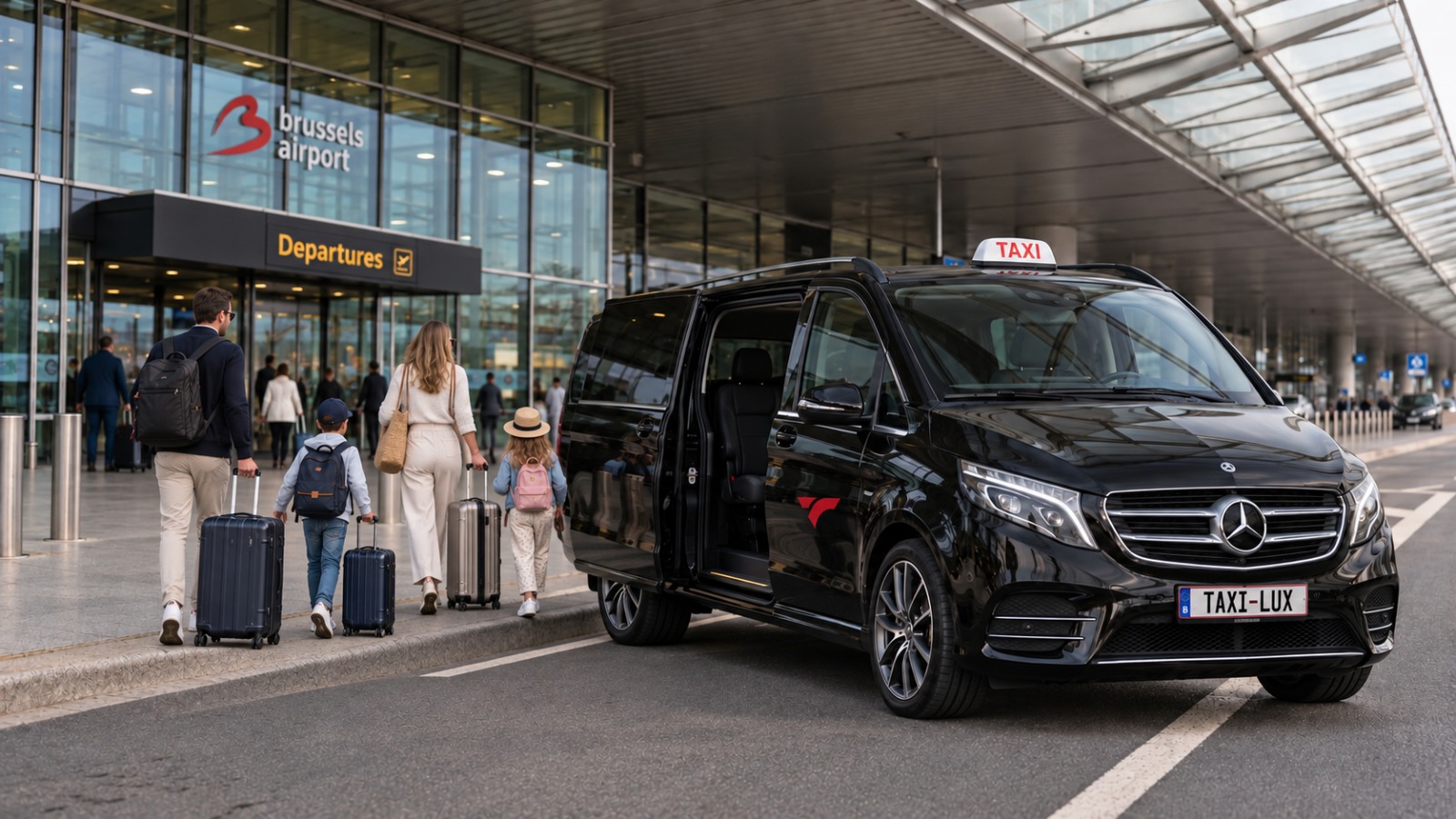 Véhicule TAXI-LUX pour un transfert Brussels Airport
